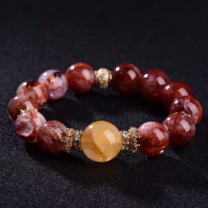Red Glue Flower Bracelet