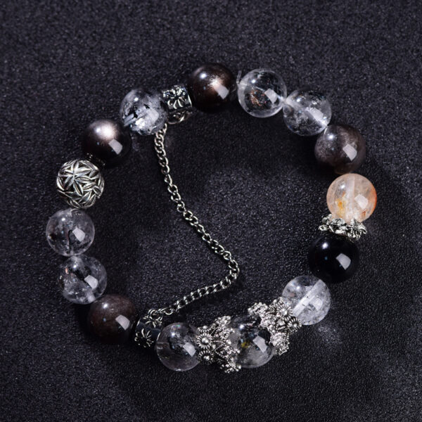 Silver Obsidian Bracelet - Image 2