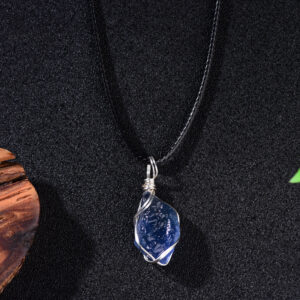 Natural Blue Crystal Pendant