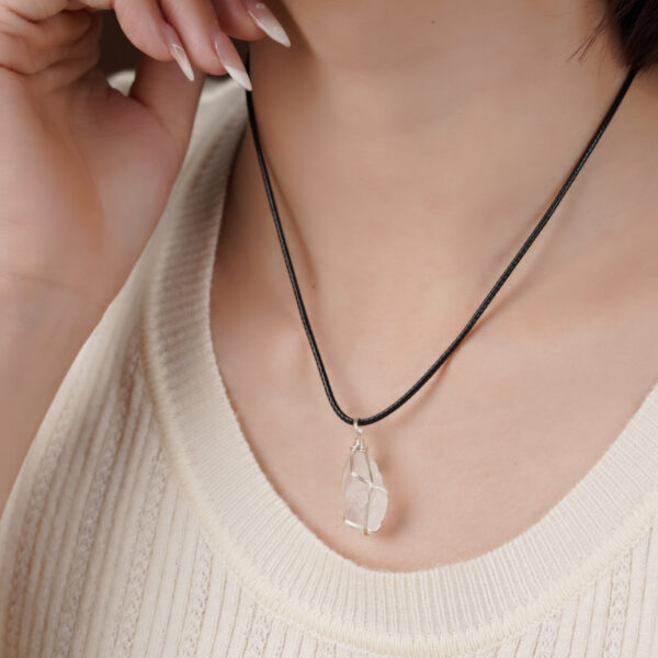 Natural White Crystal Pendant - Image 3