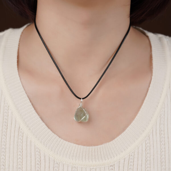 Natural Green Crystal Pendant - Image 3