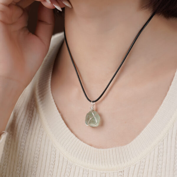 Natural Green Crystal Pendant - Image 2