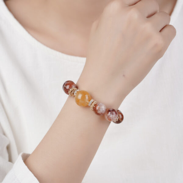 Red Glue Flower Bracelet - Image 4