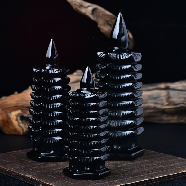 Obsidian Feng Shui Tower（dispel disasters and ward off evil） - Image 2